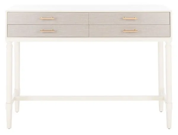 Estella 4 Drawer Console Table - Distrssed White