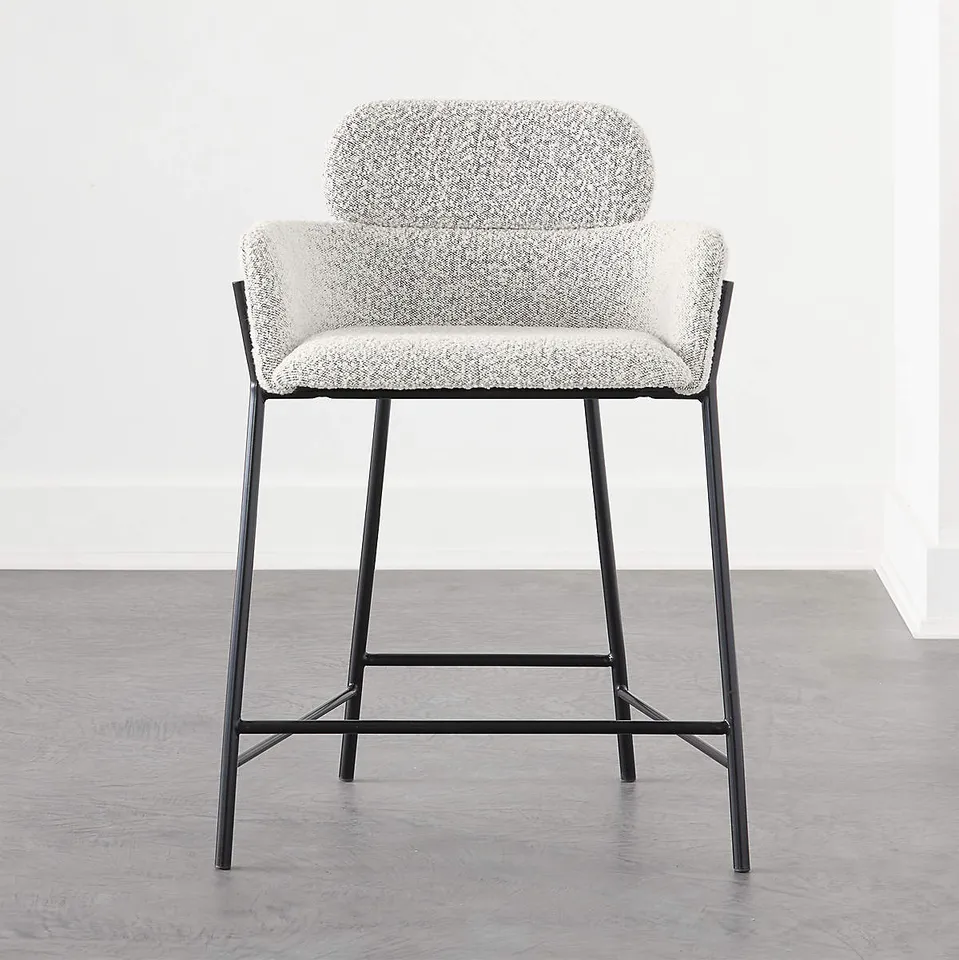 Azalea Boucle Upholstered Counter Stool Set of 2