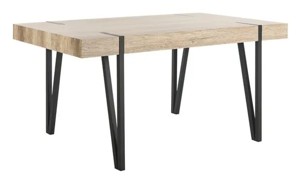 Alyssa Rustic Midcentury Wood Top Dining Table - Canyon Gray