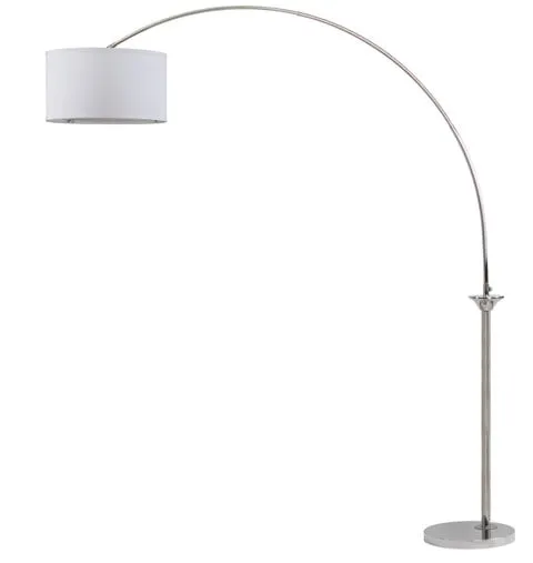 Mira 84-Inch High Arc Floor Lamp - Shine Nickel