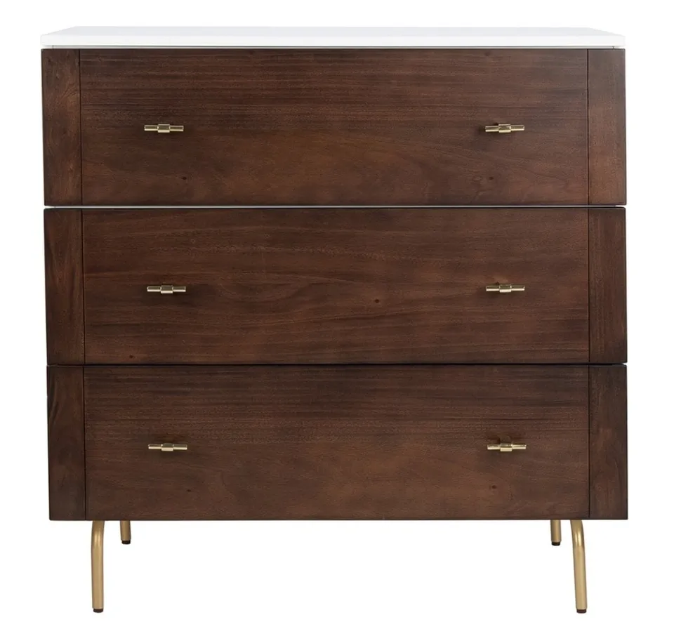 Bruno 3 Drawer Dresser - Walnut