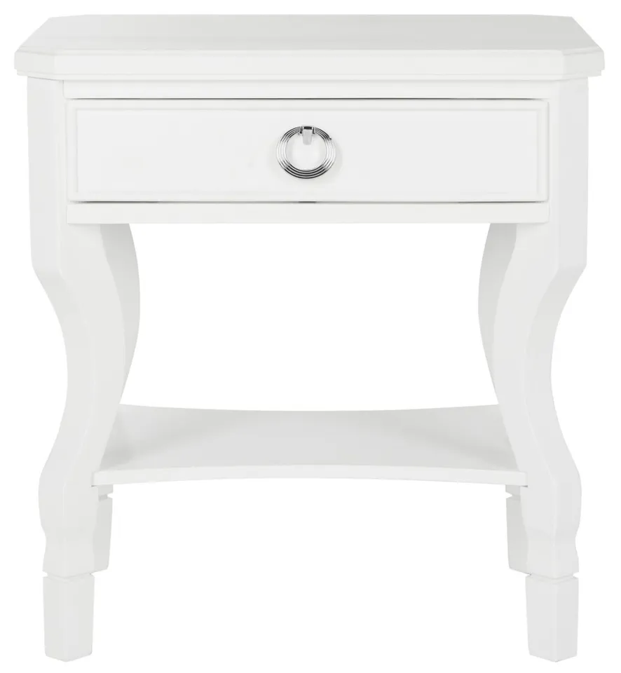 Alaia One Drawer Nightstand - White