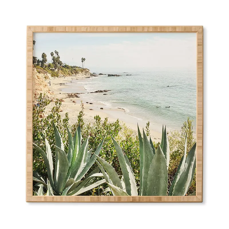 Laguna Coast by Bree Madden - Framed Wall Art Bamboo 20" x 20"