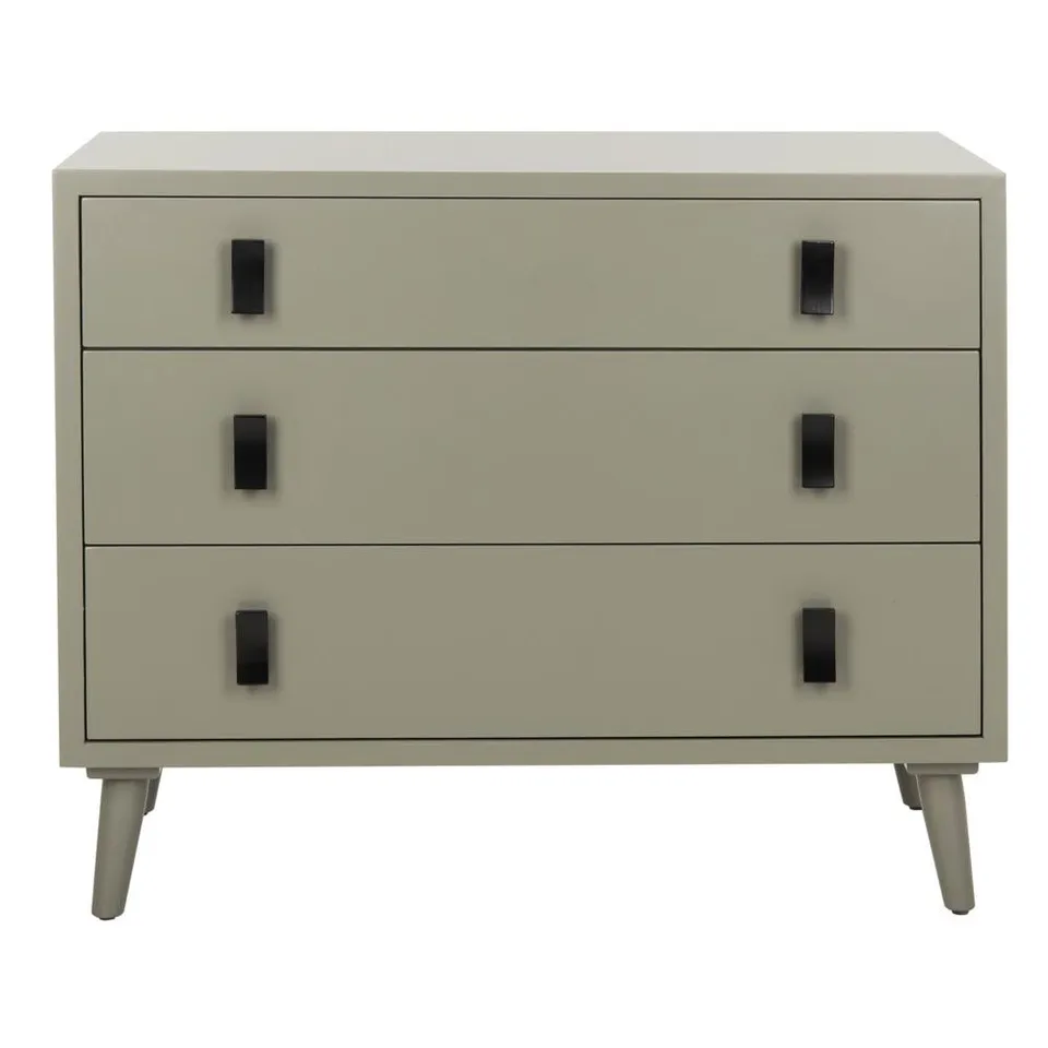 Blaize 3 Drawer Chest - Dark Gray/Black
