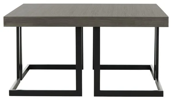 Amalya Modern Mid Century Wood Coffee Table - Dark Gray/Black
