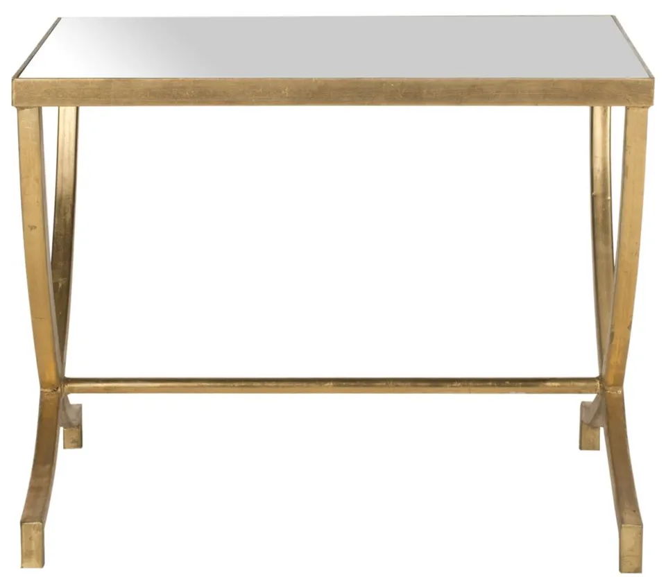 Maureen Glass Top Accent Table - Gold