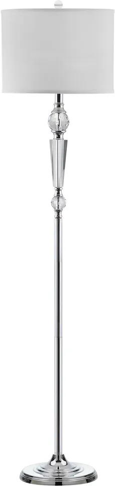 Savannah 60-Inch High Floor Lamp - Clear/Chrome