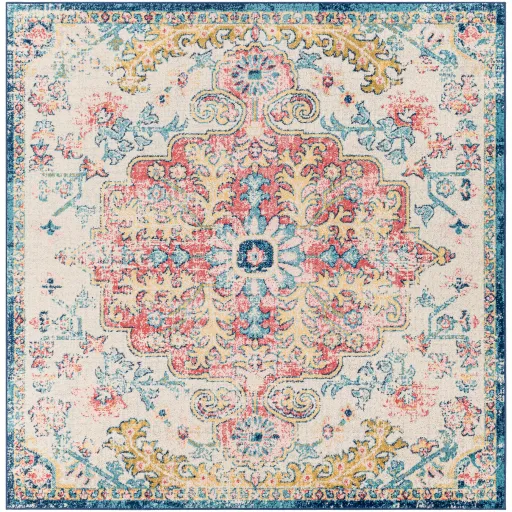 Murat Beige Indoor 5'3" x 5'3" Machine Woven Rug