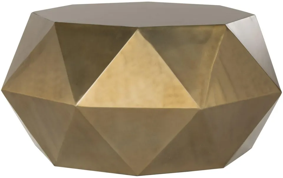 Astrid Faceted Coffee Table - Brass