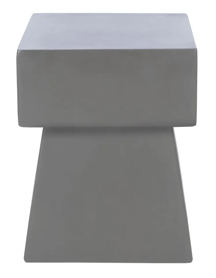 Zen In/Outdoor Mushroom Concrete Accent Stool - Dark Grey