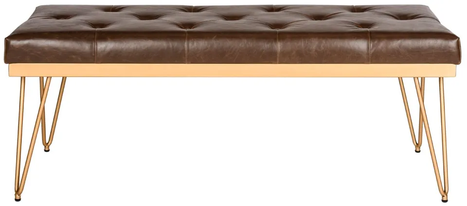 Marcella Bench - Brown/Gold