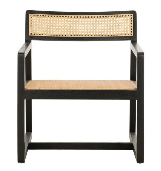 Lula Cane Accent Chair - Black / Natural