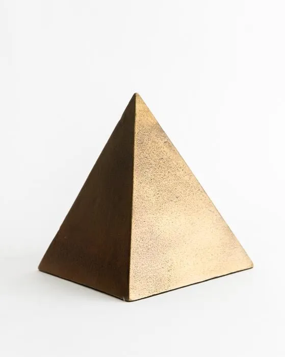 Aged Brass Pyramid, Large
