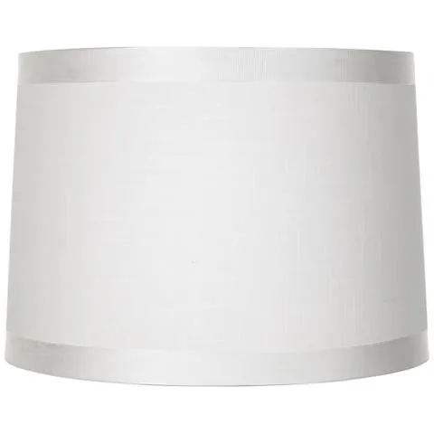Springcrest Reba White Ribbon Trim Tapered Drum Shade 13x14x10 (Spider)