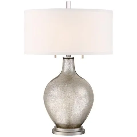 Possini Euro Louie 28 1/2" High Modern Luxe Mercury Glass Table Lamp