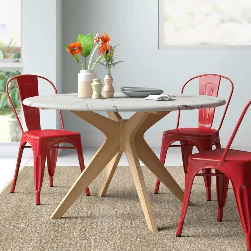 Lizette Retro Dining Chair, Set Of 2 - White Oak / Grey