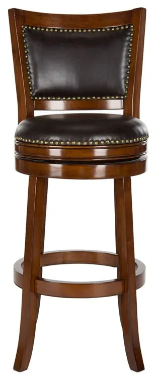 Lazzaro Swivel Bar Stool - Walnut/Brown