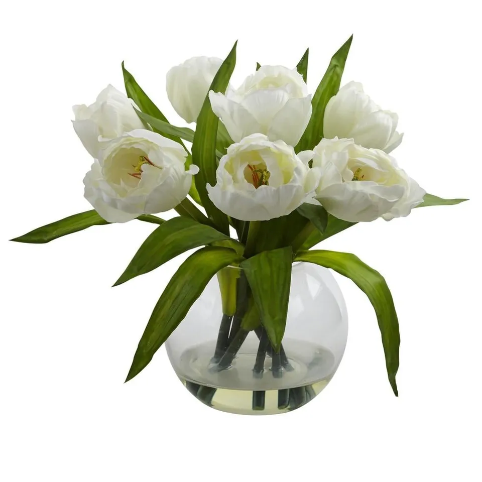 Tulips Arrangement with Clear Vase