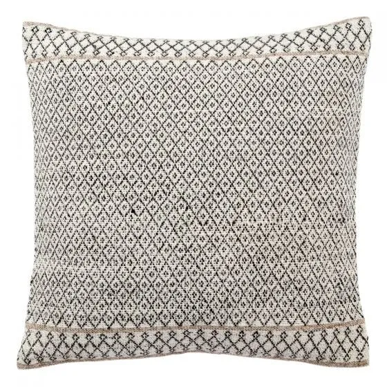Mariscopa Trellis Ivory/ Dark Gray Pillow Cover (18" Square)