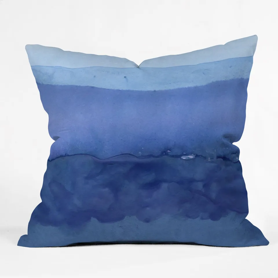 Blue 019 by Georgiana Paraschiv - Outdoor Throw Pillow 16" x 16"