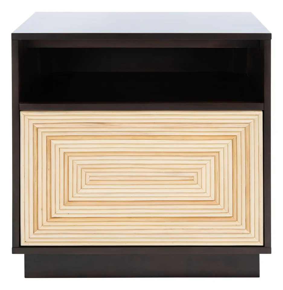 Stassie 1-Drawer Cane Nightstand