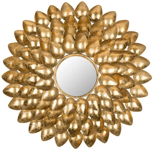 Woodland Sunburst Mirror - Antique Gold