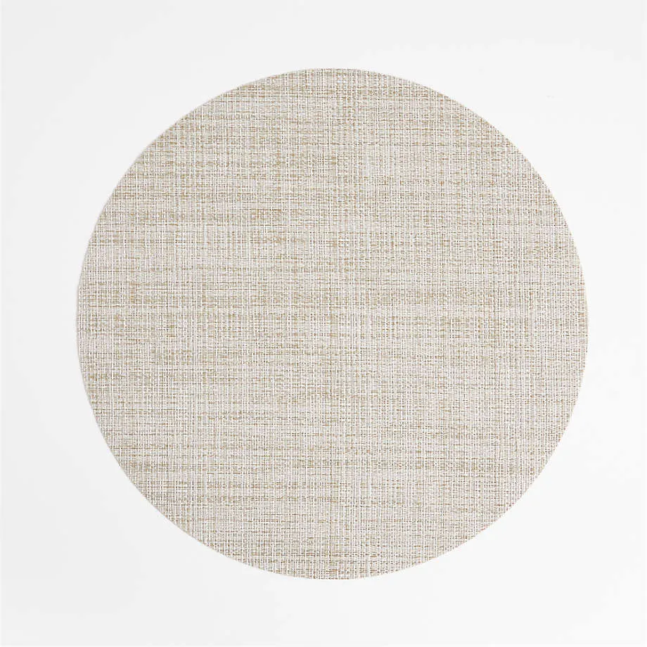Chilewich ® Crepe Round Neutral Vinyl Placemat