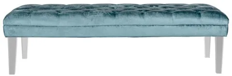 Abrosia Tufted Bench - Cyan