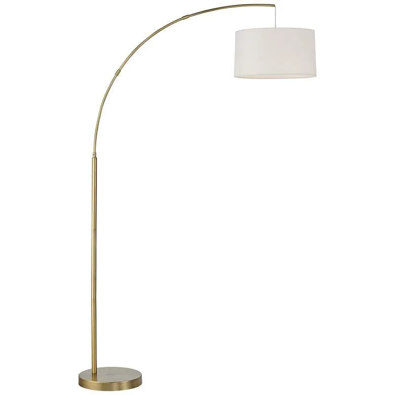 Possini Euro Cora 72" High Brass Metal Modern Arc Floor Lamp