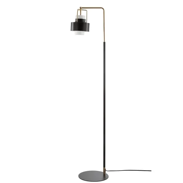 Brendon Floor Lamp - Black/Brass Gold