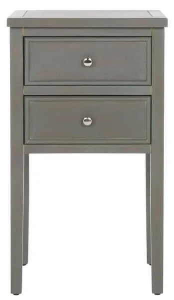 Toby Nightstand With Storage Drawers - French Gray