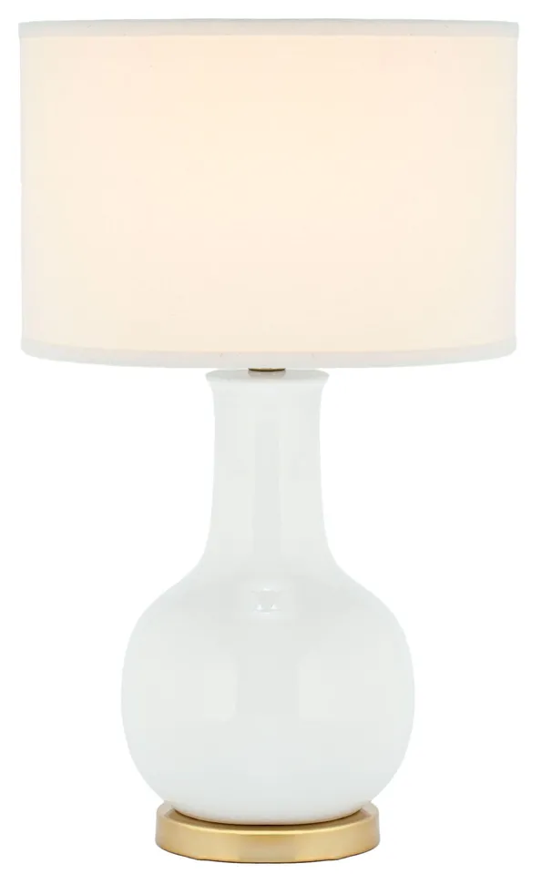 Paris 27.5-Inch High Ceramic Table Lamp - White