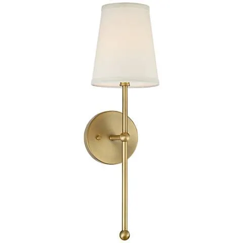 Possini Euro Elena 21" High Warm Brass Wall Sconce