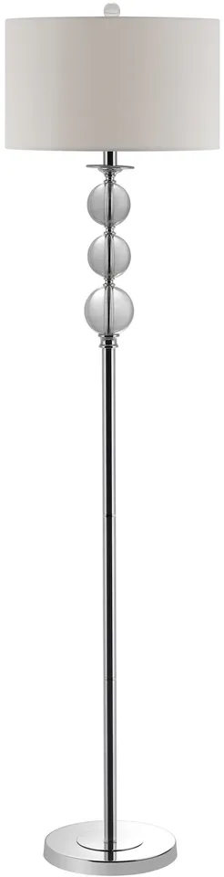 Pippa 61-Inch High Glass Globe Floor Lamp - Clear