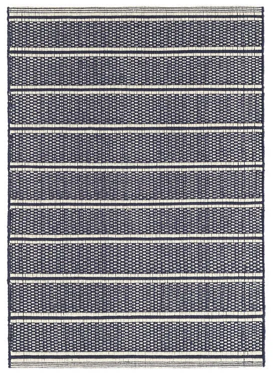 ARCHER NAVY WOVEN COTTON RUG - 9'x12'