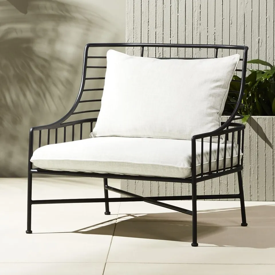 Breton Black Metal Outdoor Chair