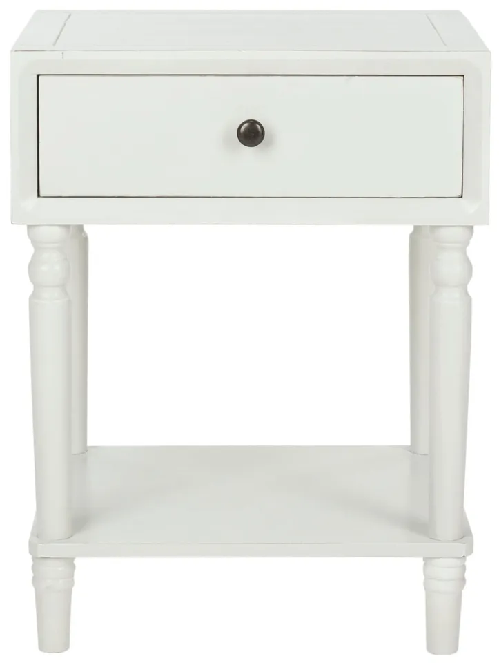 Siobhan Nightstand With Storage Drawer - Shady White