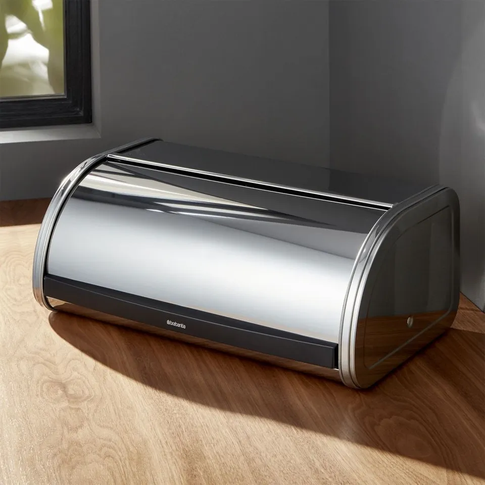 Brabantia Roll Top Bread Box, Brilliant Steel