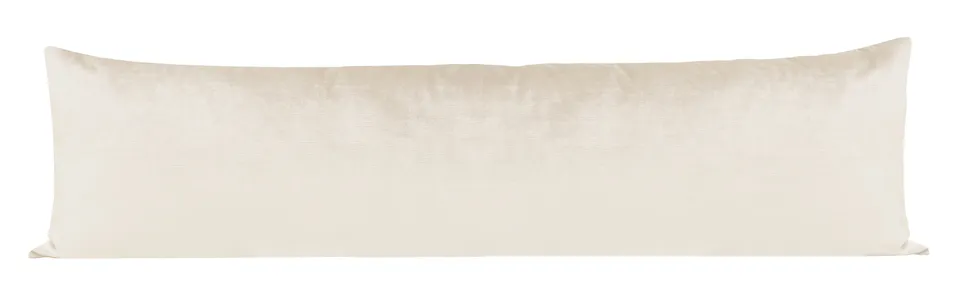 THE XL LUMBAR :: FAUX SILK VELVET // ALABASTER - 14" X 48"