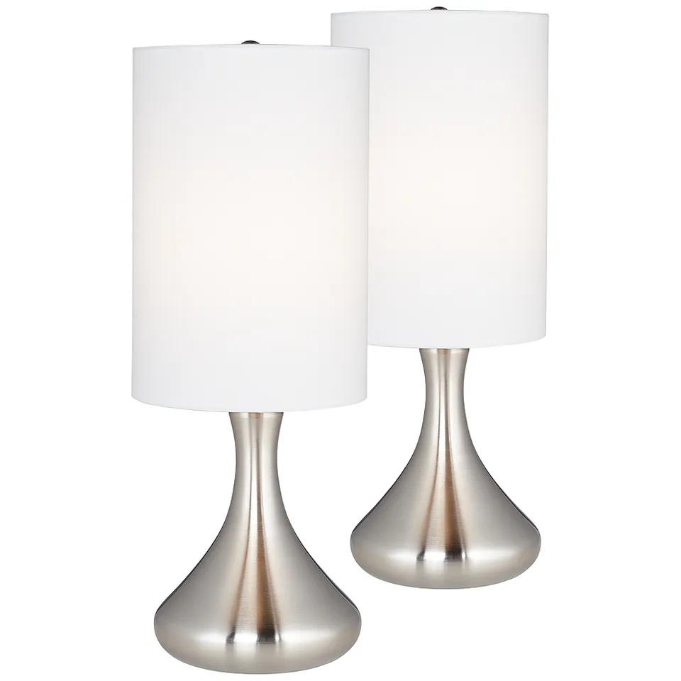 Possini Euro Melmore 17" High Modern Droplet Table Lamps Set of 2