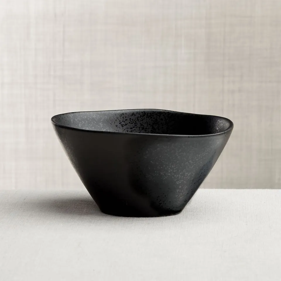 Marin Matte Black Stoneware Cereal Bowl