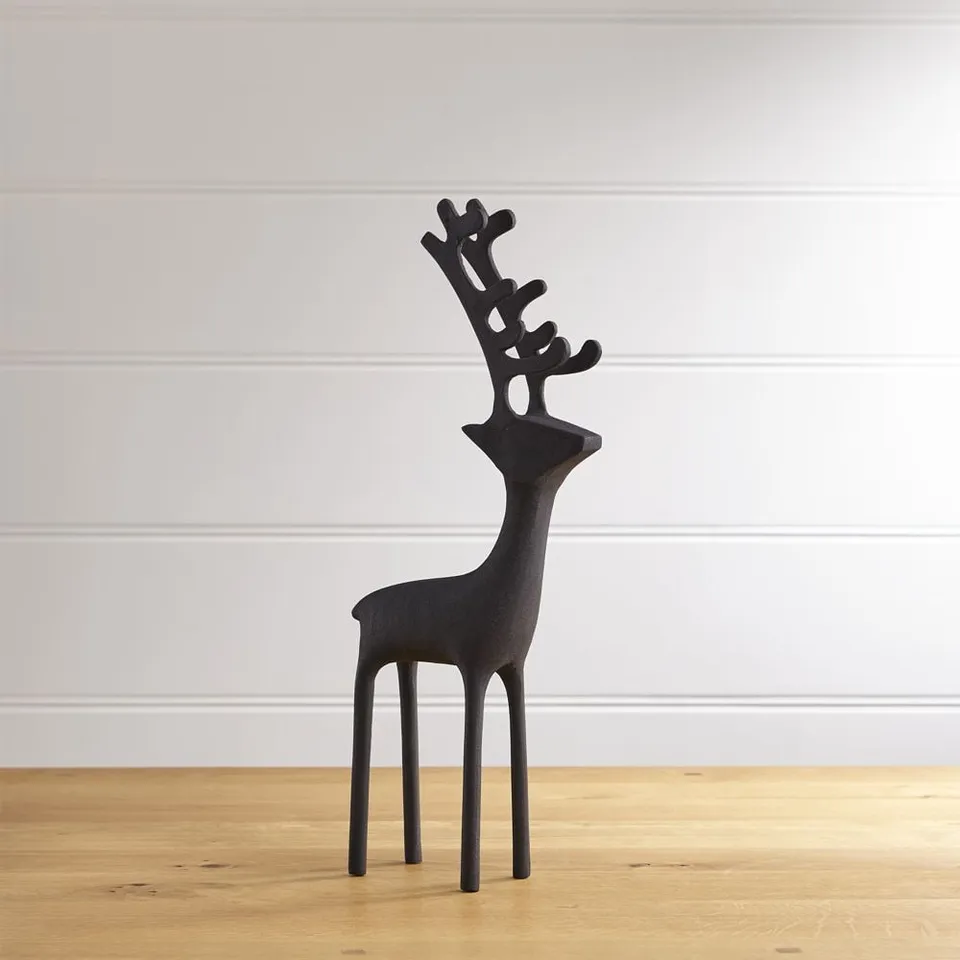 Zinc Holiday Reindeer Decoration 21"