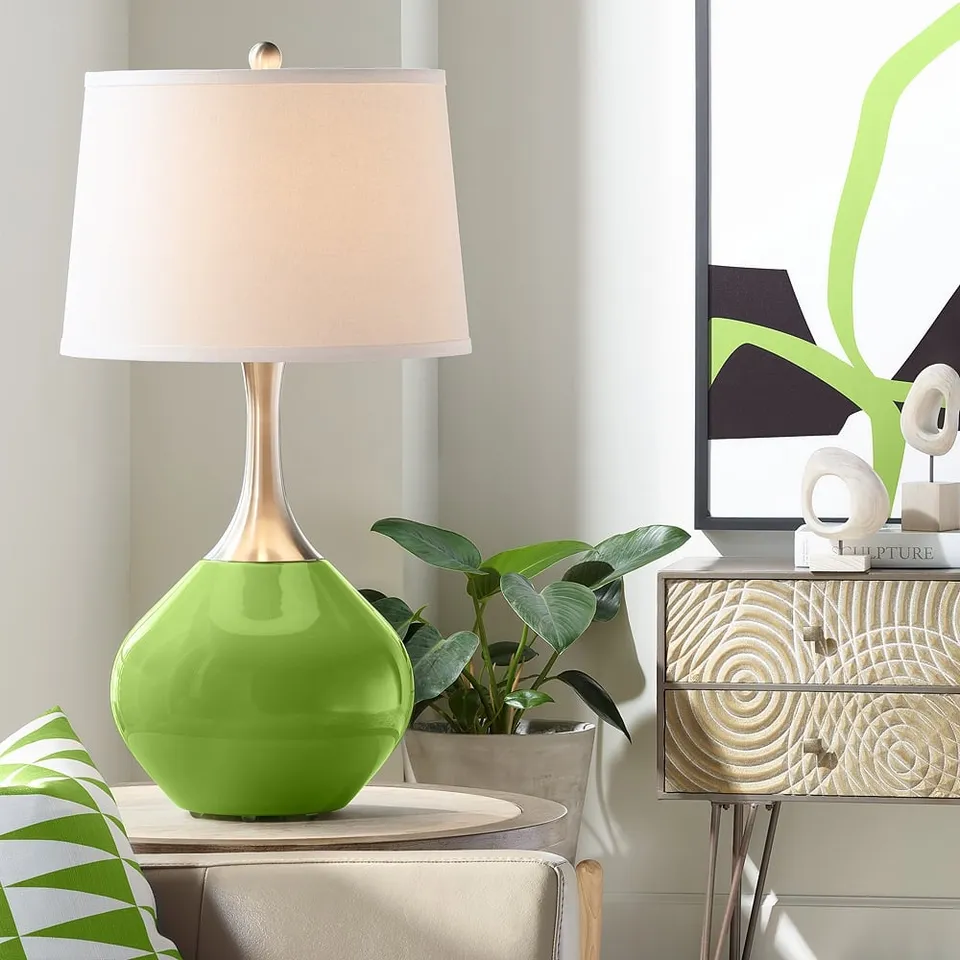 Color Plus Spencer 31" Gecko Green Table Lamp