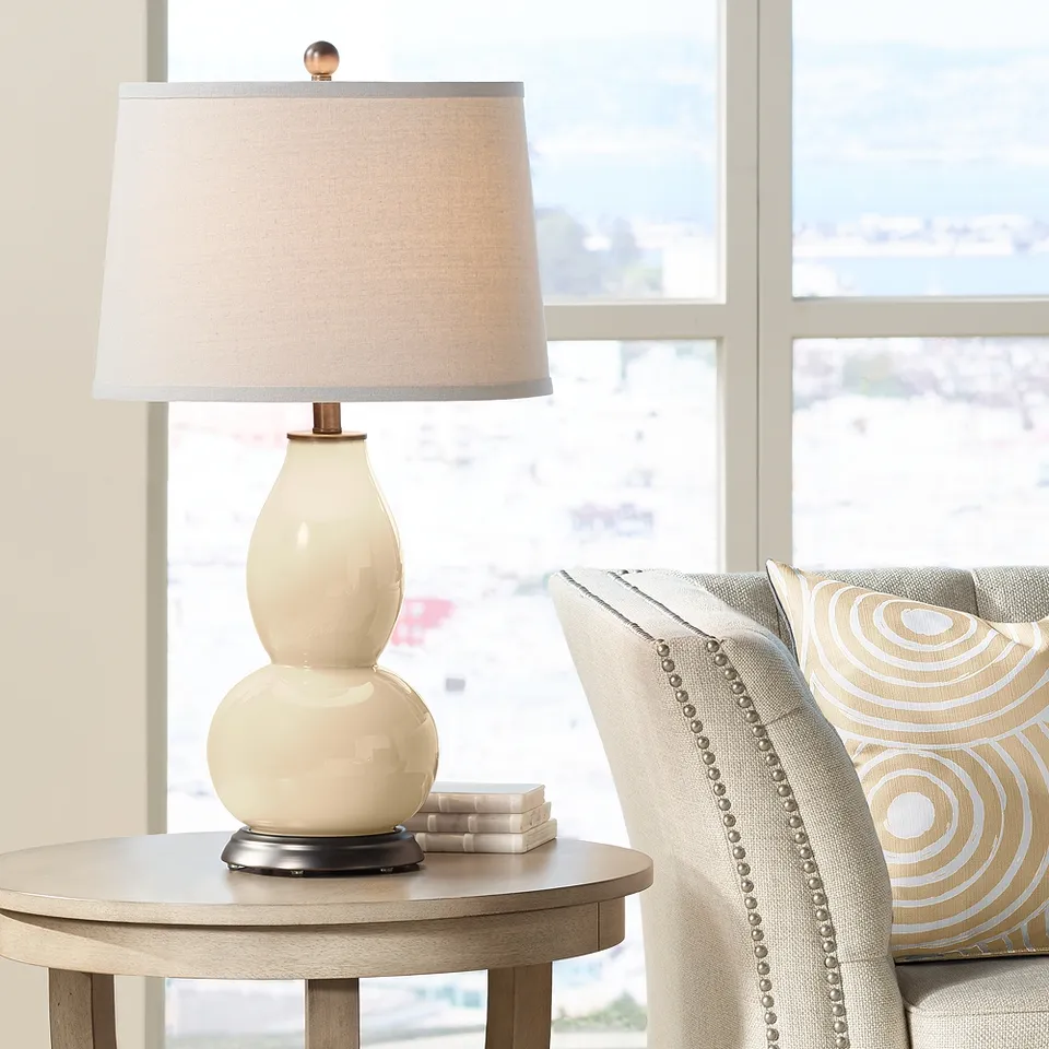 Color Plus Double Gourd 28 3/4" Colonial Tan Table Lamp