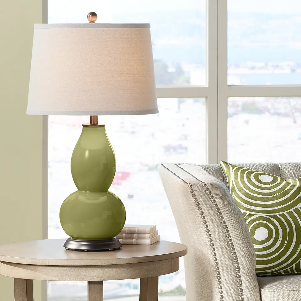 Color Plus Double Gourd Modern Rural Green Table Lamp