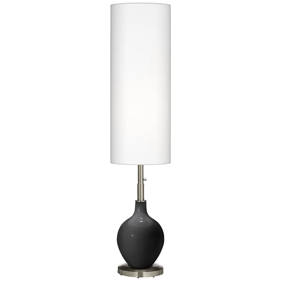 Color Plus Ovo 60" High Modern Tricorn Black Floor Lamp