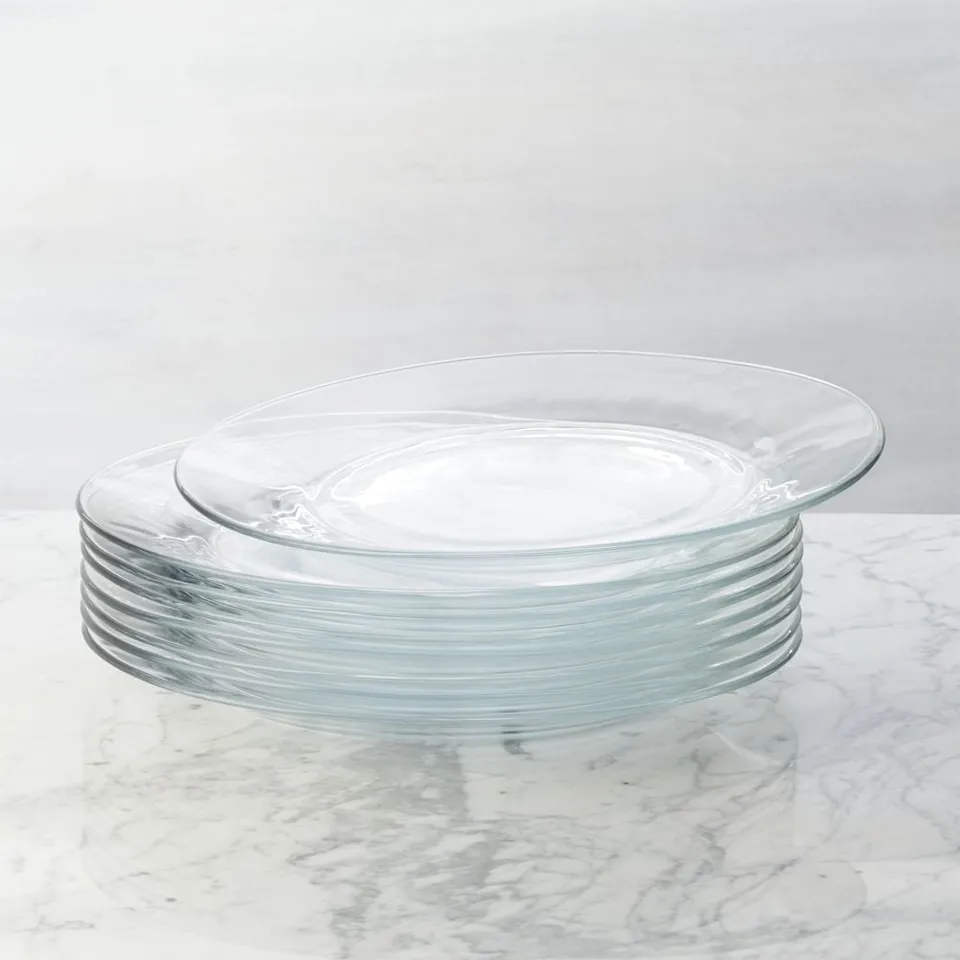Moderno Glass Dinner Plates, Set of 8