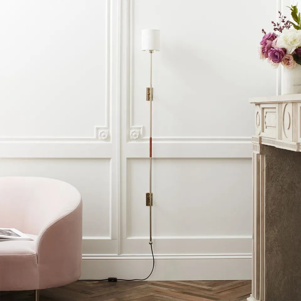 Leggero Champagne Pole Plug-In Wall Sconce by goop