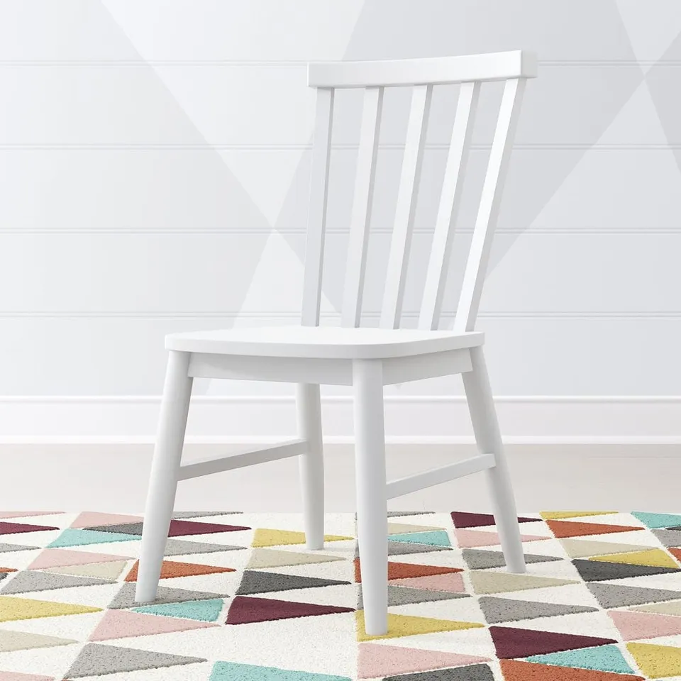 Parke White Wood Kids Desk Chair