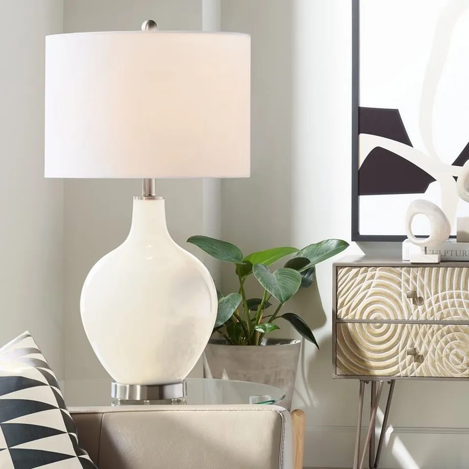 Color Plus Ovo 28 1/2" High Steamed Milk White Table Lamp